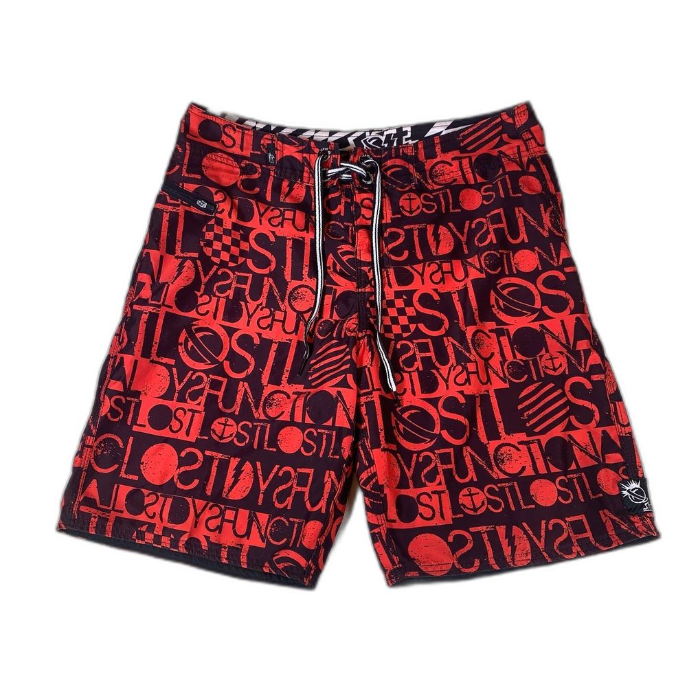 Lost y2k board shorts swim trunks size 32